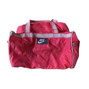 Nike Air Jordan Vintage 70s/80s Small Zippered Gym Duffle Bag Logo Red